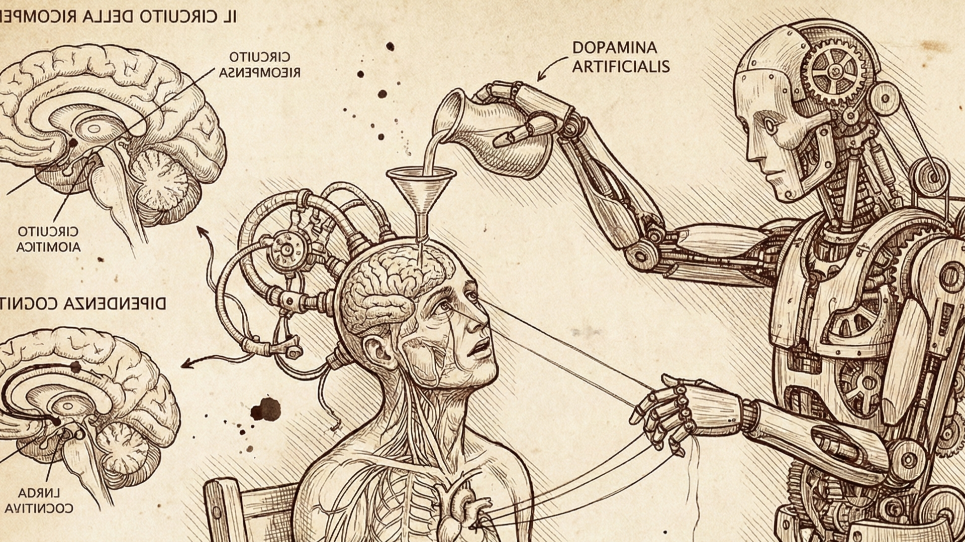 Visual representation of AI manipulating human perception